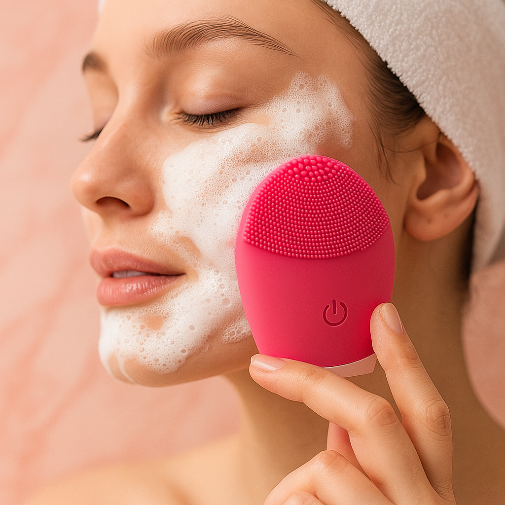 💖 Pure Glow - Brosse Nettoyante Visage Vibrante